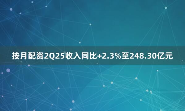 按月配资2Q25收入同比+2.3%至248.30亿元